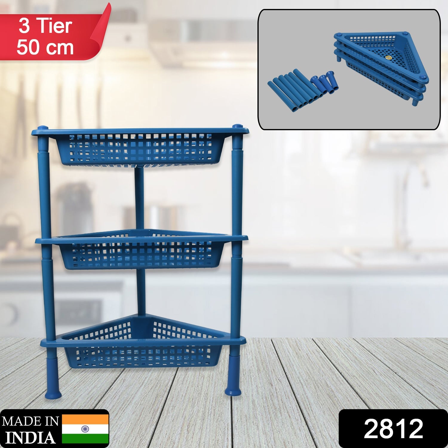 2812 Triangle Storage Plastic 3-Tier Rack Shelf For Kitchen, Living Room, Bathroom, Office DeoDap 2812 Triangle Storage Plastic 3-Tier Rack Shelf For Kitchen, Living Room, Bathroom, Office DeoDap